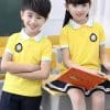Đồng Phục Mầm Non Màu Vàng Phối Quần Váy Màu Xanh Đen – MN225