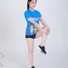 Áo chạy bộ xanh navy in 3D - TT1505, nữ nâng gối