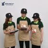 Đồng Phục Nhà Hàng Nông Sản Xanh Màu Ve Chai Phối Xanh Cốm - Ảnh 11