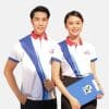 Áo Thun Đồng Phục Công Ty Màu Trắng Phối Xanh