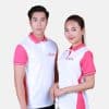 Áo Thun Đồng Phục Công Ty Trắng Tinh Phối Sen