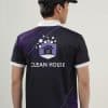 Áo Thun Đồng Phục CleanHouse Màu Đen Phối Line Sáng Tím - Ảnh 3