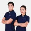 Áo Thun Đồng Phục Công Ty Màu Xanh Bích