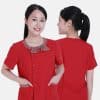 Bộ Spa Thẩm Mỹ Màu Đỏ Phối Nơ Kiểu SP5