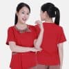 Bộ Giáo Viên Mầm Non Màu Đỏ Phối Nơ
