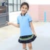 Đồng Phục Mầm Non Màu Xanh Da Trời Phối Quần Váy Màu Xanh Đen – MN206 - Ảnh 3