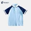 Đồng Phục Thể Dục Trường Học Tiểu Học Màu Xanh Dương Phối Quần Màu Xanh Than- TDTH027 - Ảnh 2
