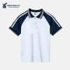 Đồng Phục Thể Dục Trường Học Tiểu Học Màu Trắng Phối Quần Màu Xanh Than- TDTH004 - Ảnh 3
