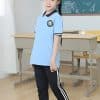Đồng Phục Thể Dục Trường Học Tiểu Học Màu Xanh Dương Phối Quần Màu Xanh Đen- TDTH014 - Ảnh 3