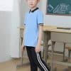 Đồng Phục Thể Dục Trường Học Tiểu Học Màu Xanh Dương Phối Quần Màu Xanh Đen- TDTH014 - Ảnh 4
