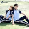 Đồng Phục Thể Dục Trường Học Trung Học Màu Xanh Dương Phối Quần Màu Xanh Than - TDTRH029 - Ảnh 4