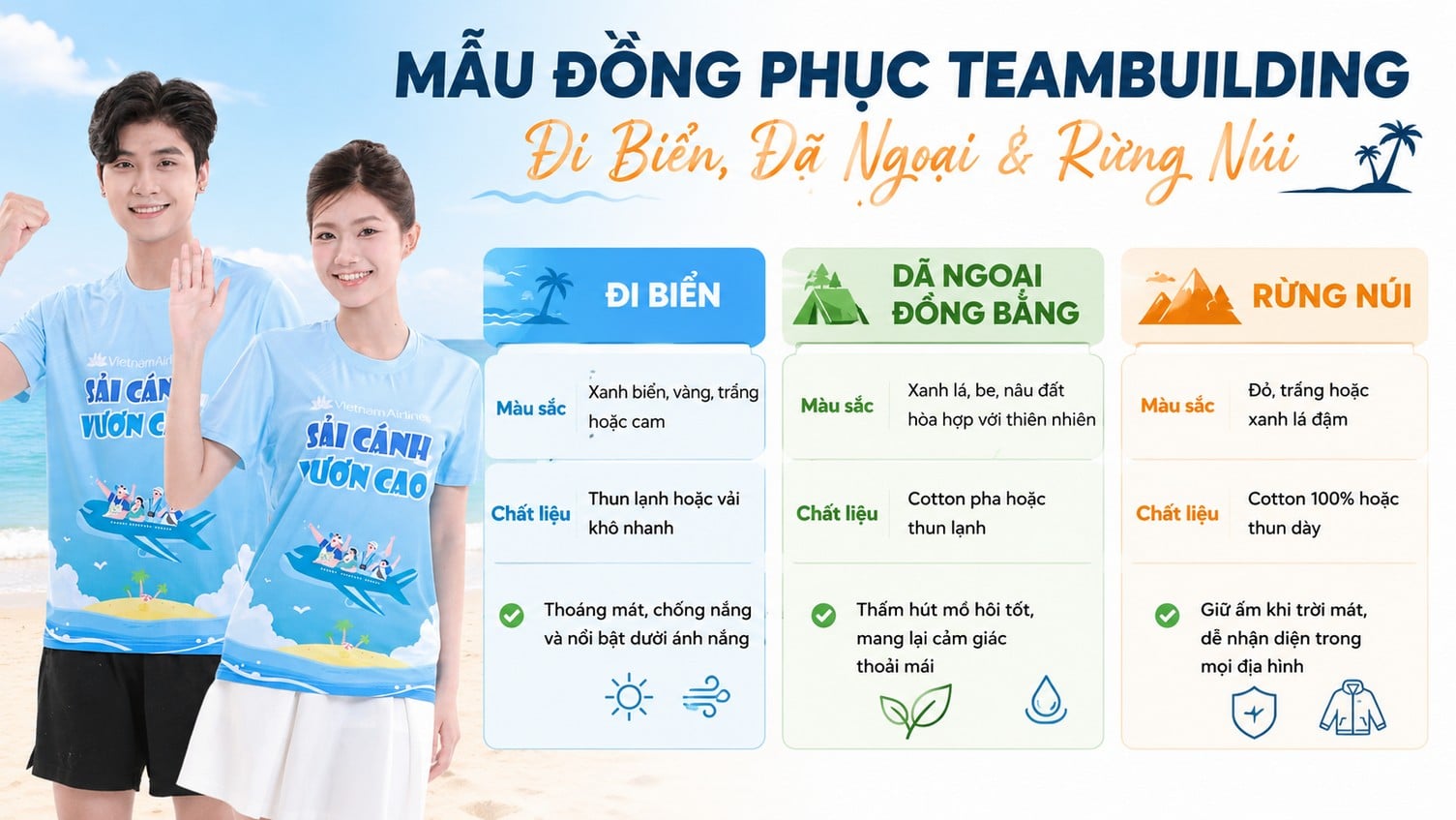 Mẫu Đồng Phục Teambuilding Đi Biển, Dã Ngoại & Rừng Núi