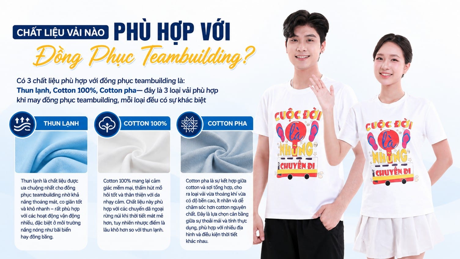 Chất Liệu Vải Nào Phù Hợp Với Đồng Phục Teambuilding?